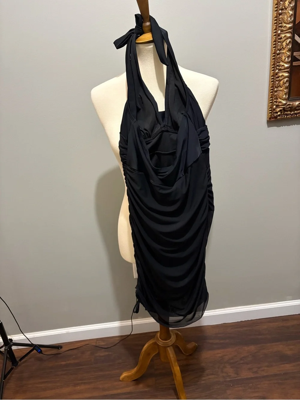 Black one piece unique Bathing suit